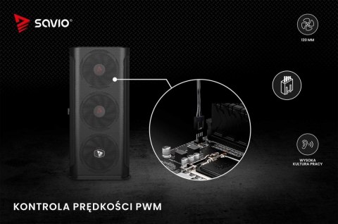 Zestaw wentylatorów BLADE 3 x 120mm 4-pin PWM