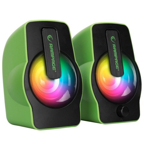 Głośniki komputerowe Rampage RMS-G7 FALSETTO gamingowe 2.0 6W RGB USB