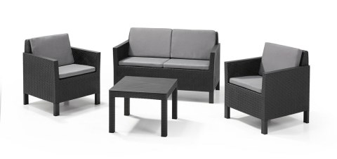 KETER ZESTAW MEBLI OGRODOWYCH CHICAGO 3+1 GRAFIT