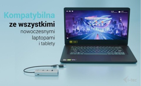 Uniwersalny metalowy ładujący HUB 2xUSB-C/2xUSB-A PD 85W