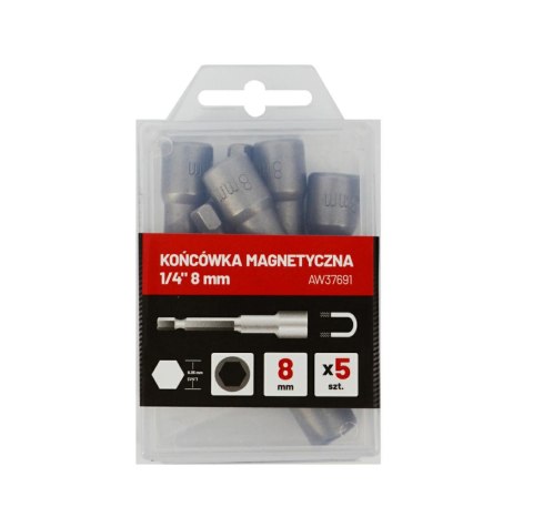 AWTOOLS KOŃCÓWKA MAGNETYCZNA 1/4" 8mm