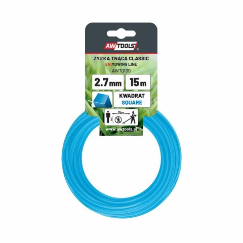 AWTOOLS ŻYŁKA TNĄCA CLASSIC 3,0x15m / KWADRAT