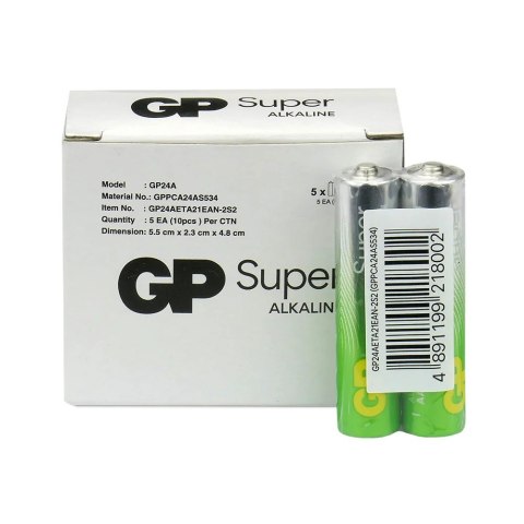 Baterie alkaliczne LR03/AAA GP SUPER 10szt. (G-TECH)