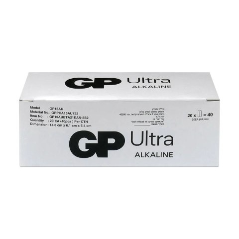 Baterie alkaliczne LR6/AA GP ULTRA 40szt. (G-TECH)