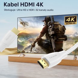Kabel HDMI 2.0 4K 60Hz; 1m; biały; C11090AWH03-2M
