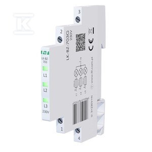 LK-BZ-703G LAMP. 1/3S 3XLED ZIELONA