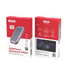 Obudowa dysku SSD M.2 NVMe/SATA 10Gbps, RGB; S1210B