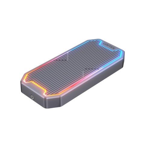 Obudowa dysku SSD M.2 NVMe/SATA 10Gbps, RGB; S1210B