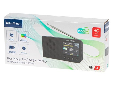 Radio przenośne RK3 FM/DAB+ kuchenne, czarne