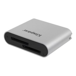 Kingston Czytnik kart pamięci USB (3.2), Workflow Dual-Slot SDHC/SDXC UHS-II Card Reader, SD, zewnętrzny, srebrna