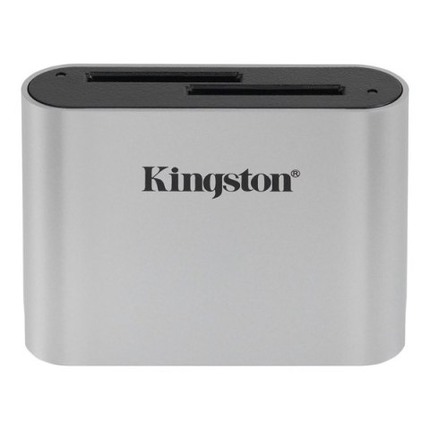Kingston Czytnik kart pamięci USB (3.2), Workflow Dual-Slot SDHC/SDXC UHS-II Card Reader, SD, zewnętrzny, srebrna
