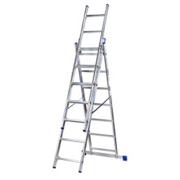 KASTOM DRABINA ALUMINIOWA 3x13 STOPNI 150KG VHR