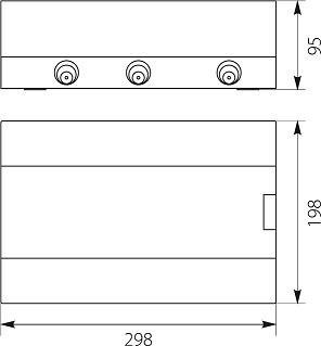 Rozdzielnica modułowa 1x12 natynkowa (N+PE) IP40 SRn-12