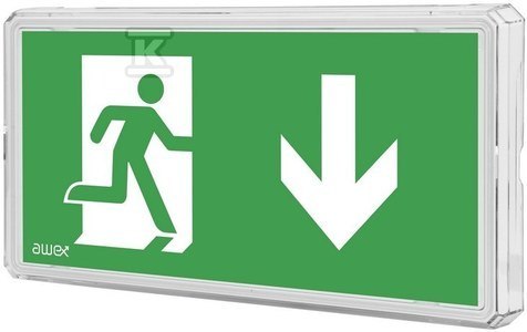 OPR.EXIT IP65 LED 1W 1H 2-ZAD.AT