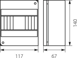 Rozdzielnica n/t RNO 6 IP30 140x117x67mm, biała | 5.6 Elektro-Plast Opatówek