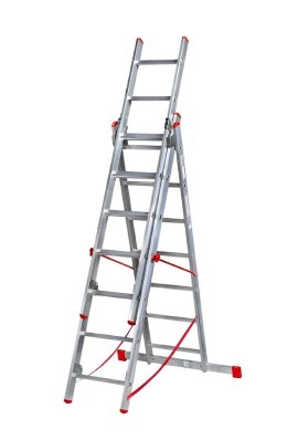 KASTOM DRABINA ALUMINIOWA 3x 8 STOPNI 150KG VHR