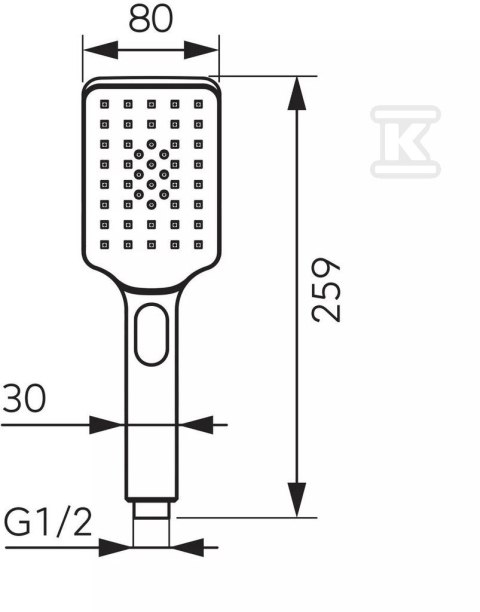 CLICK RĄCZKA NATRYSKU 3F, CHROM