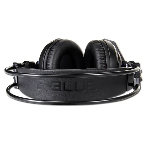 E-blue Auroza EHS950 FPS, Gaming Headset, słuchawki z mikrofonem, przewodowa, czarna, 7.1 surround (virtual), niebieskie podświe