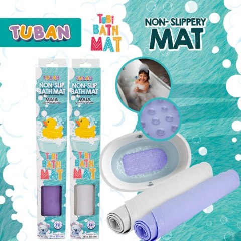 Mata kąpielowa antypoślizgowa fioletowa