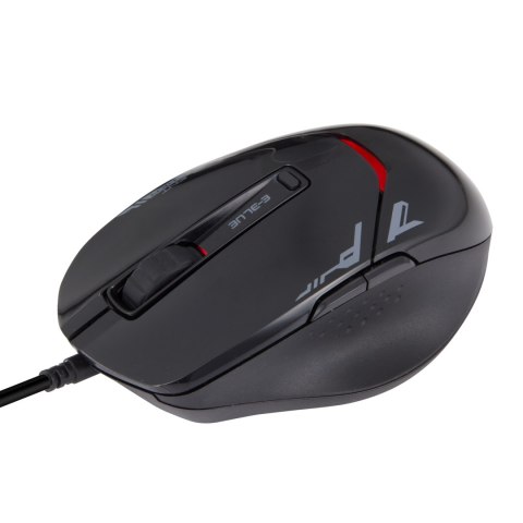 Mysz przewodowa USB, E-blue EMS657, czarna, optyczna, 3200DPI, EOL