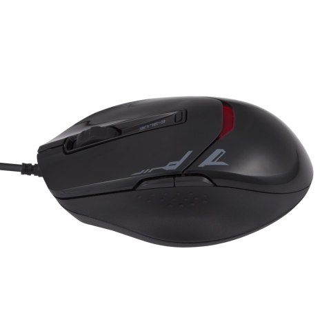 Mysz przewodowa USB, E-blue EMS657, czarna, optyczna, 3200DPI, EOL