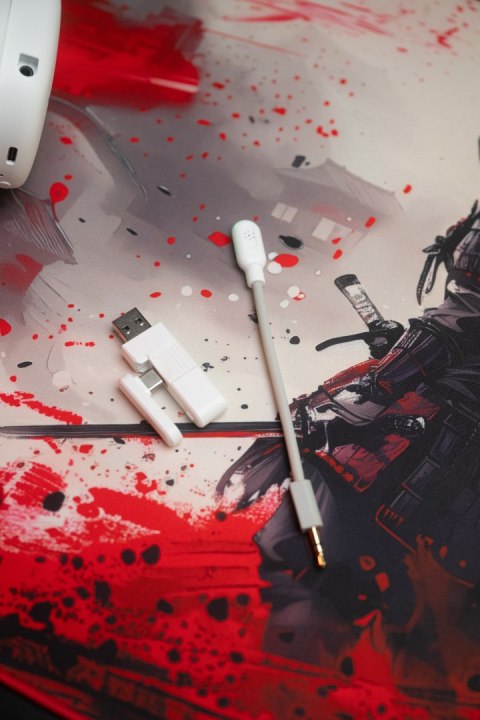 Marvo MONKA ECHO RS słuchawki z mikrofonem, biała, podświetlona, Tri-mode