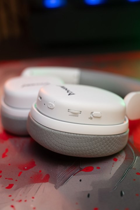 Marvo MONKA ECHO RS słuchawki z mikrofonem, biała, podświetlona, Tri-mode