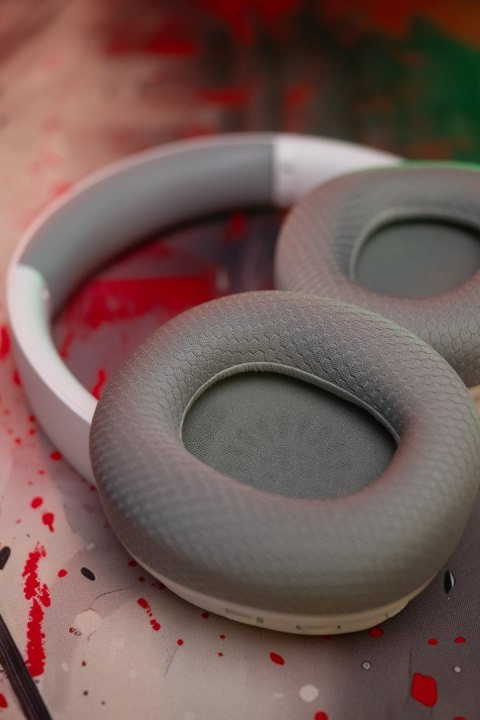 Marvo MONKA ECHO RS słuchawki z mikrofonem, biała, podświetlona, Tri-mode