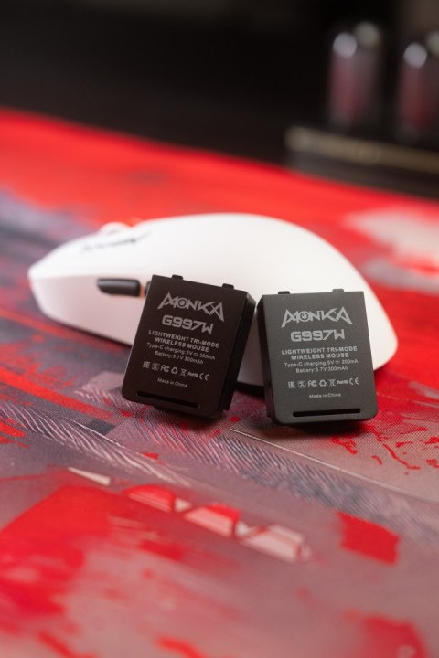 Marvo MONKA PRIME Mysz biała, 26000DPI, Tri-Mode