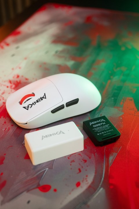 Marvo MONKA PRIME Mysz biała, 26000DPI, Tri-Mode