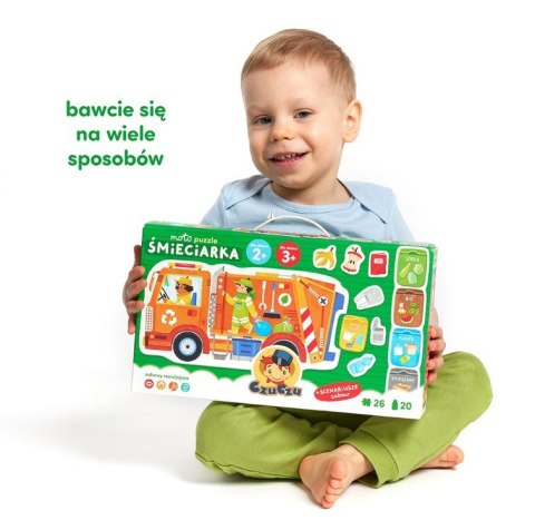 Puzzle Moto - Śmieciarka 26 elementów