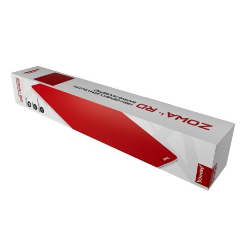 Podkładka pod mysz, MONKA ZOWA L, do gry, czerwona, 450 x 400 x 3.5 mm, Marvo