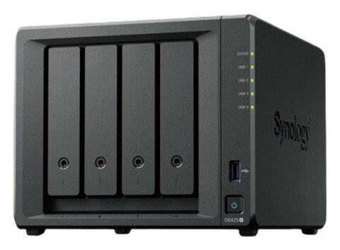 Serwer NAS DS425+ 4x0HDD J4125 2GB DDR4 1x1GbE 1x2,5GbE 3Y