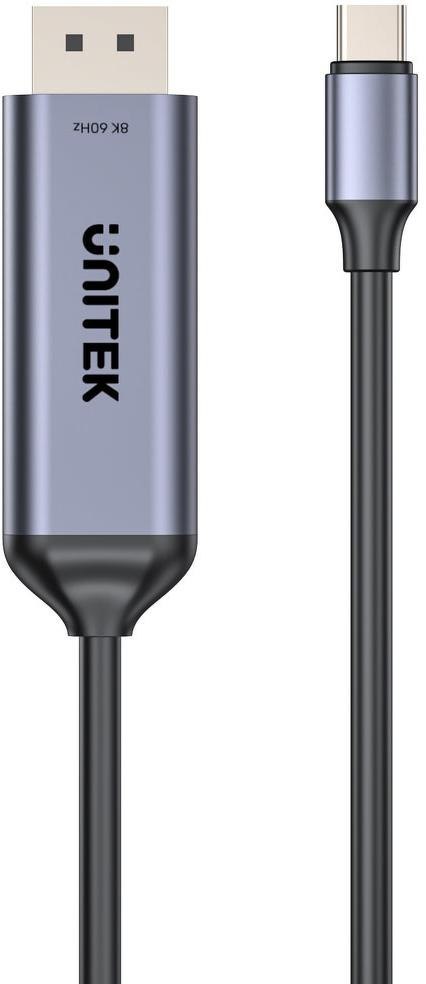 Adapter Unitek 8K USB-C do DisplayPort 1,5M - Przewód dwukierunkowy