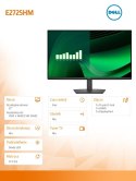 Monitor E2725HM 27 LED VA 1920x1080/16:9/DP/VGA/HDMI/3Y