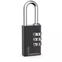 KŁÓDKA PAŁĄKOWA ALUMINIOWA SZYFROWA 3 DYSKI KAS S30 CZARNA