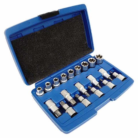 ZESTAW NASADEK TORX 19el./SILVER