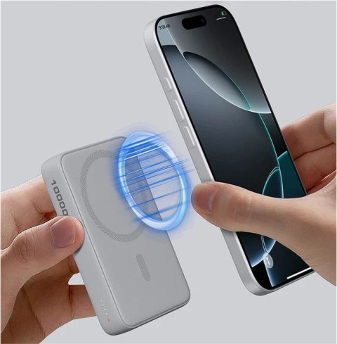 PB-MS04 White Qi2 MagSafe PowerBank 10000mAh 20W PD