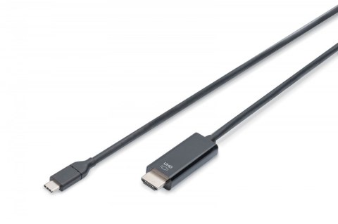 Kabel USB Type-C/HDMI M/M USB 3.1 Gen.2 SuperSpeed+ 4K/60Hz 18Gbps 2m czarny