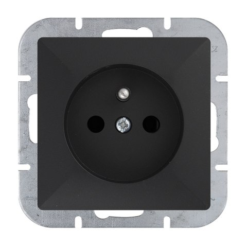 PERŁA GNIAZDO POJEDYNCZE P/T Z/U CZARNY MAT