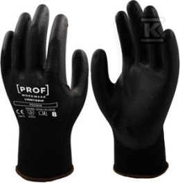 RĘKAWICE PU LIGHTGRIP CZARNE 10 PAR 8