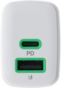 ŁADOWARKA SIECIOWA Greencell PowerSource Duo30 30W 1xUSB-C 1xUSB-A PD 3.0 QC 4.0+ biała