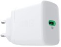 ŁADOWARKA SIECIOWA Greencell PowerSource Solo30 30W 1xUSB-C PD 3.0 QC 4.0+ biała