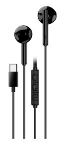 Genius HS-M366 słuchawki z mikrofonem, czarna, 360°obrotowy klips, USB Type-C