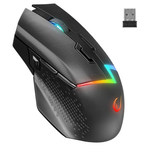 Mysz bezprzewodowa Rampage DROP M3 Czarna 10000 DPI RGB USB-C