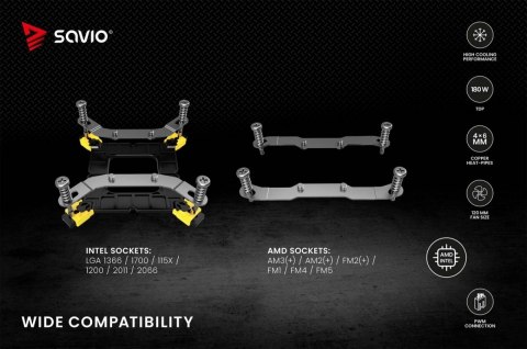 Chłodzenie procesora CPU Vortex X2 Black