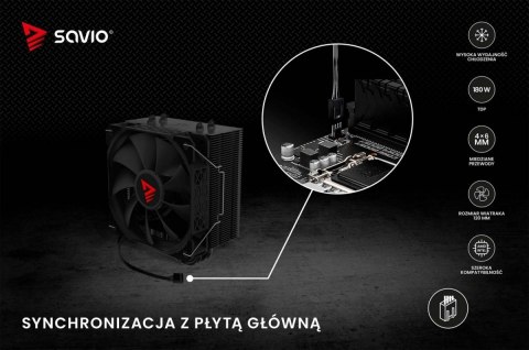 Chłodzenie procesora CPU Vortex X2 Black