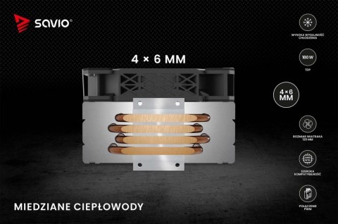 Chłodzenie procesora CPU Vortex X2 Black