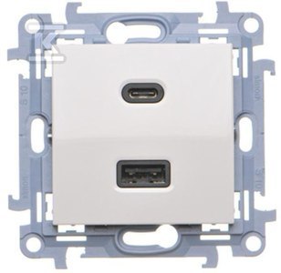 ŁADOWARKA 2XUSD C+A 30W BIALY SIMON10