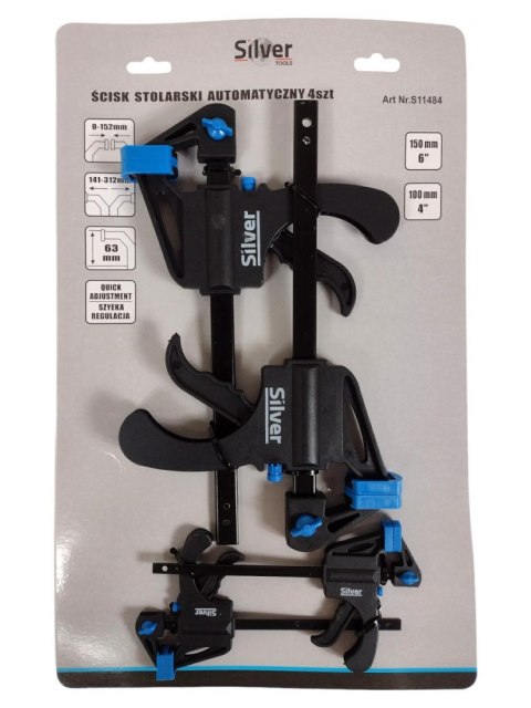 ŚCISK STOLARSKI 4szt. /SILVER